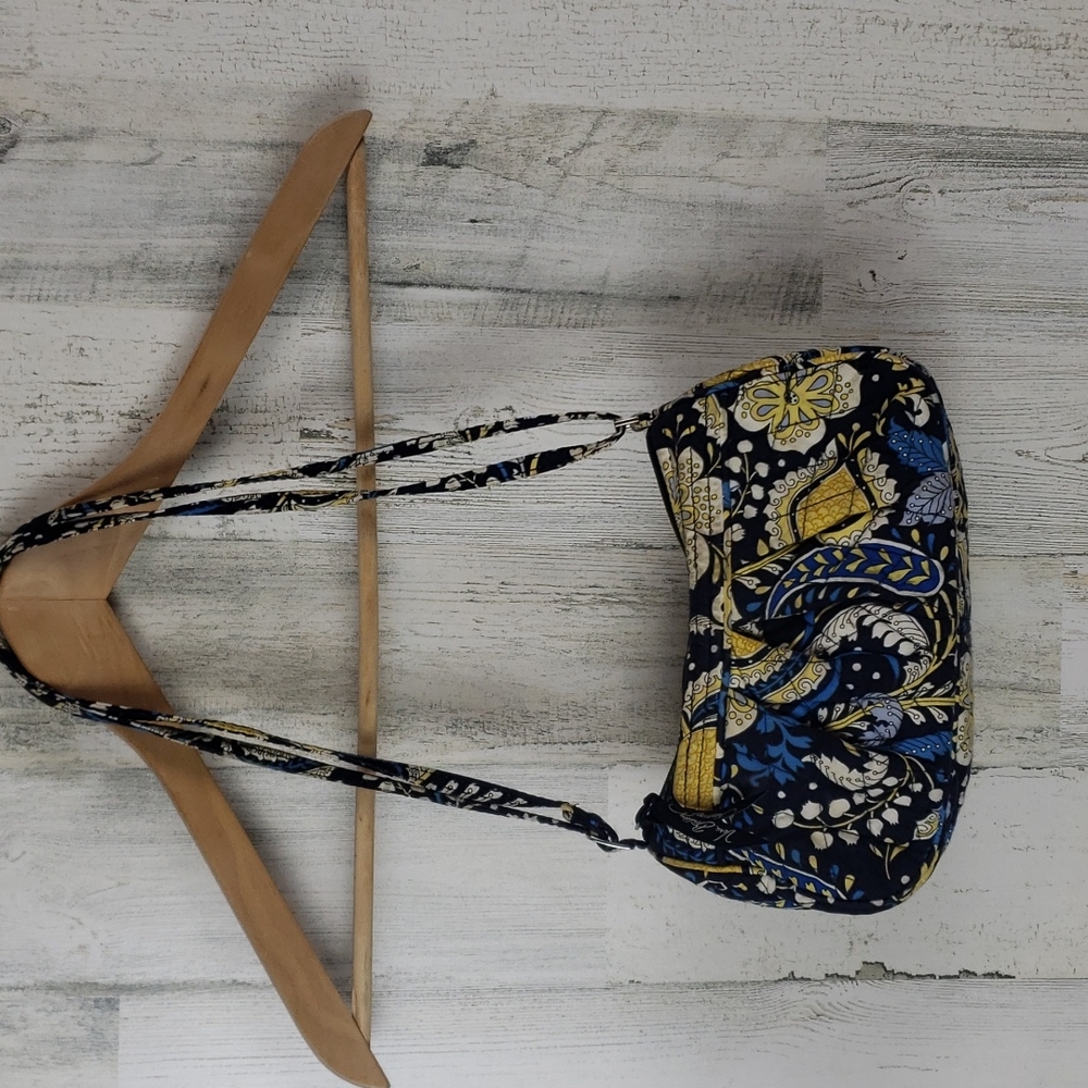 Vera Bradley Ellie blue mini crossbody purse Blue Yellow Pattern